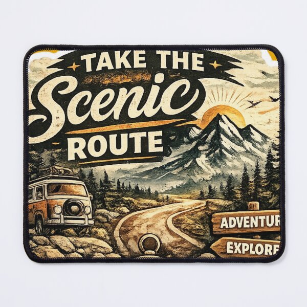 Item preview, Take The Scenic Route Travel Adventure Sticker designed and sold by Omanut Studio — By Ashwin..