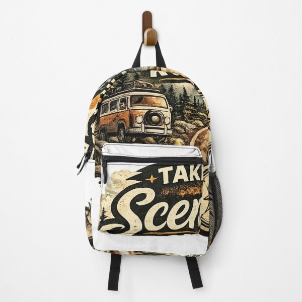 Item preview, Take The Scenic Route Travel Adventure Sticker designed and sold by Omanut Studio — By Ashwin..