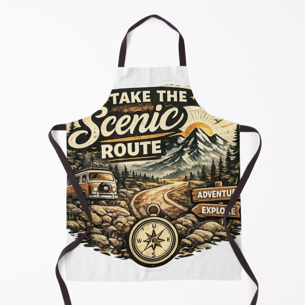 Item preview, Take The Scenic Route Travel Adventure Sticker designed and sold by Omanut Studio — By Ashwin..
