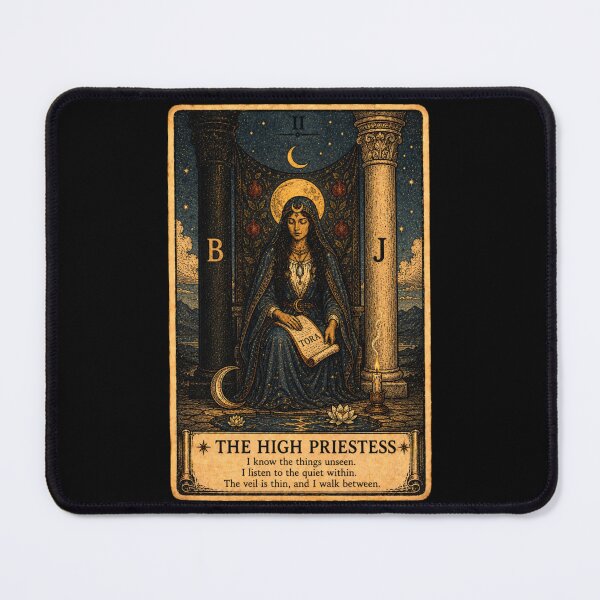 Item preview, The High Priestess Tarot Card - Vintage Spiritual Tarot Illustration designed and sold by ArcanaAbsolute.