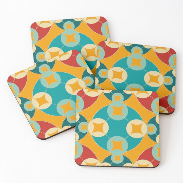 Item preview, Colourful circles composition in green, turquoise, beige and red E9 designed and sold by StefanStudioArt.