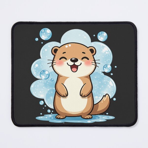 Item preview, Bubbly Otter Surprise #4 – Cute Happy Otter Art designed and sold by BalloonNinja.