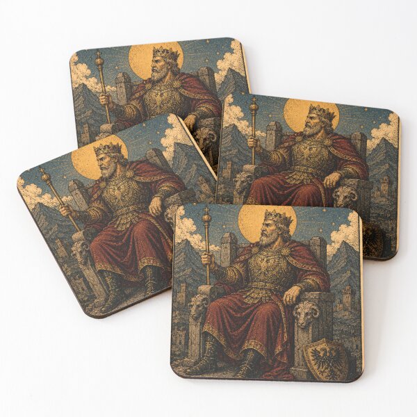 Item preview, The Emperor Tarot Card - Vintage Leadership Tarot Illustration designed and sold by ArcanaAbsolute.
