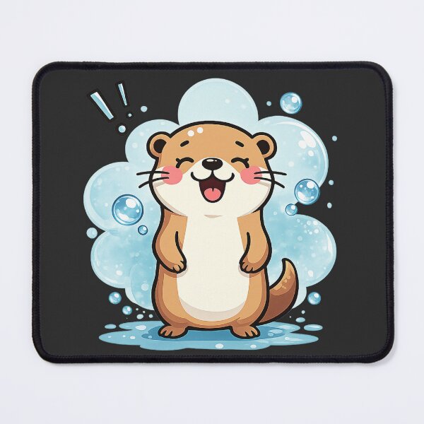 Item preview, Bubbly Otter Surprise #3 – Cute Happy Otter Art designed and sold by BalloonNinja.