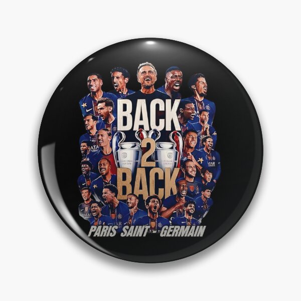 Item preview, PSG Back 2 back team collage illustration designed and sold by luytkaka.