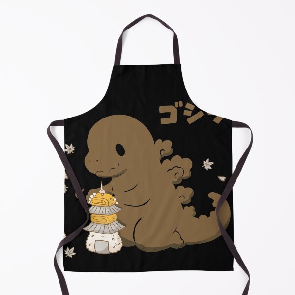 Item preview, Cute Chibi Kaiju with Pagoda and Onigiri designed and sold by LafinaArt.