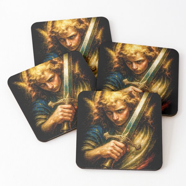Item preview, Warrior Christ Holy Sword Dark Renaissance Art designed and sold by KnowSamStudio.