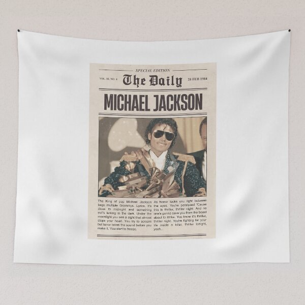 Item preview, Michael Jackson Grammys - Newspaper like design designed and sold by HuesMeows.