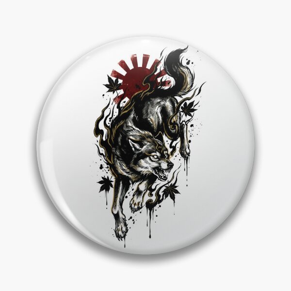 Item preview, Wolf Japanese Tattoo designed and sold by Irezumiya.