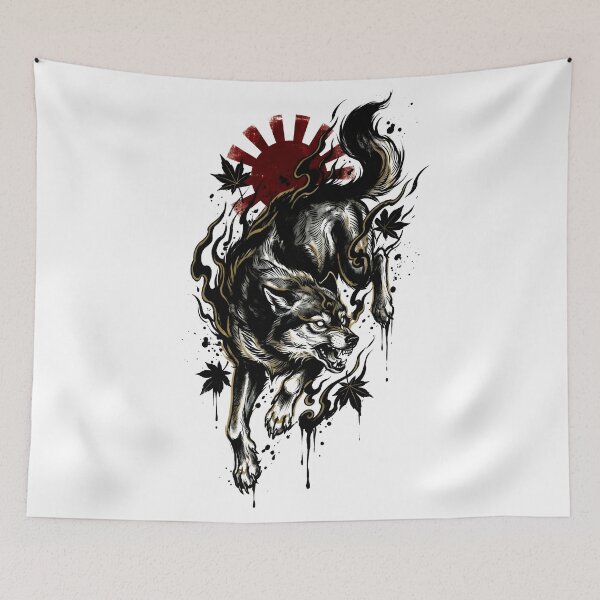 Item preview, Wolf Japanese Tattoo designed and sold by Irezumiya.