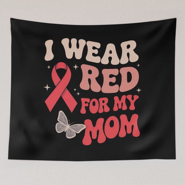 Item preview, I Wear Red For My Mom designed and sold by sailorjessiArt.