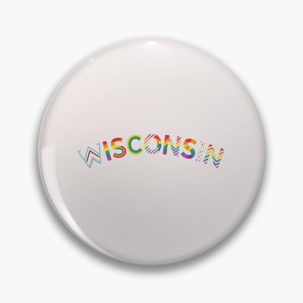 Item preview, Wisconsin Pride Progress Flag Rainbow designed and sold by DannieLettering.