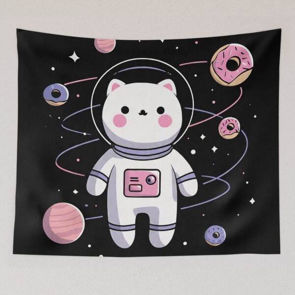Item preview, Astro Cat on Donut Orbit designed and sold by AwesomeDigiShop.