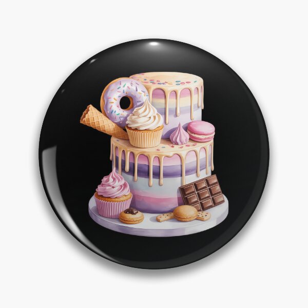 Item preview, Ice Cream Cupcake Chocolate Lavender Party Cake designed and sold by sailorjessiArt.