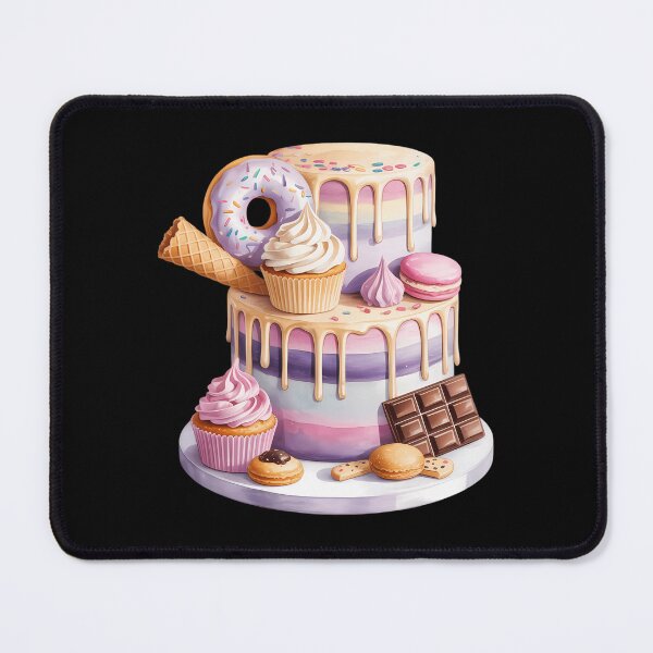 Item preview, Ice Cream Cupcake Chocolate Lavender Party Cake designed and sold by sailorjessiArt.