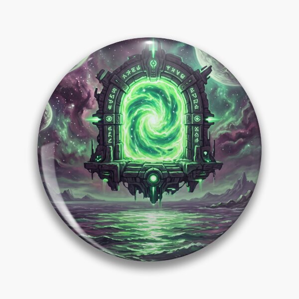 Item preview, Neon Celestial Portal Oil Painting designed and sold by ryanguas.
