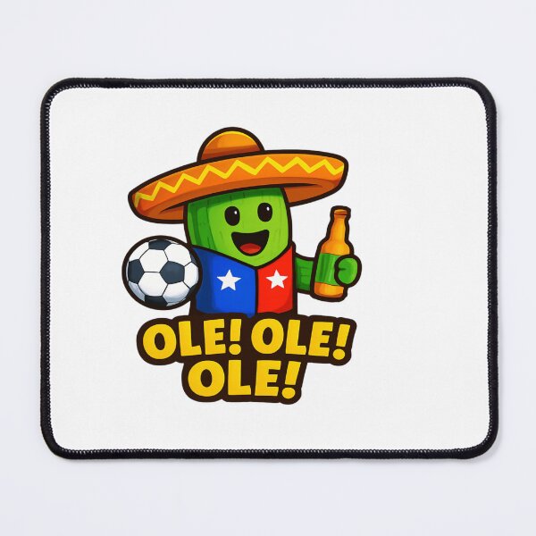 Item preview, Ole Ole Ole Funny Football Cactus designed and sold by Pixanova.