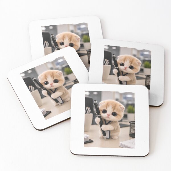 Item preview, Tiny Office Assistant Cat designed and sold by LovelyCatGalaxy.