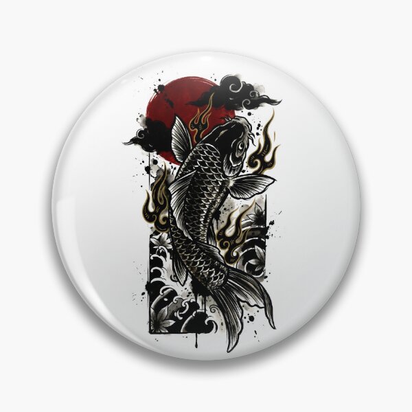Item preview, Koi Fish Japanese Tattoo designed and sold by Irezumiya.