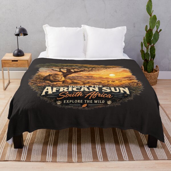 Item preview, Under the African Sun | Lion Sunset South Africa Vintage Safari Travel Design designed and sold by Ashes to Artistry.