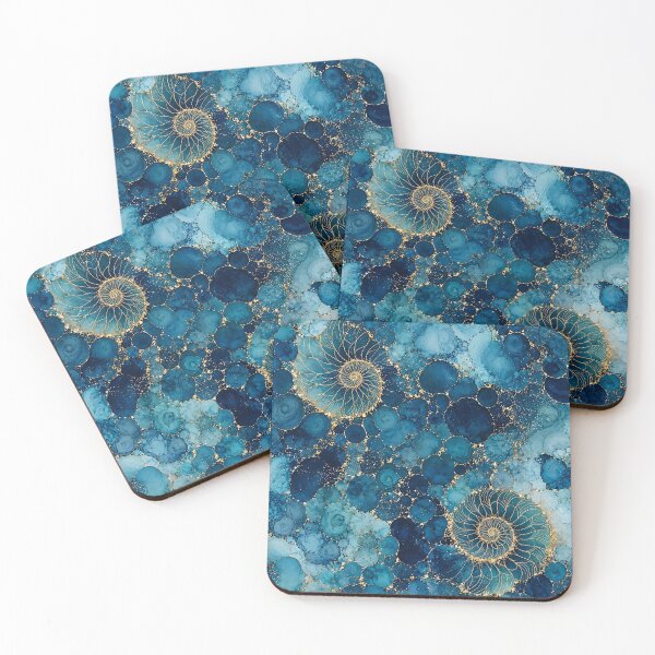 Item preview, Golden Nautilus Spirals designed and sold by JacquiTaylorArt.