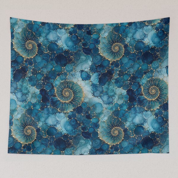Item preview, Golden Nautilus Spirals designed and sold by JacquiTaylorArt.