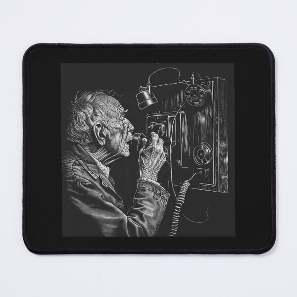 Item preview, Vintage Telephone Operator Black and White Art designed and sold by inkoutninja.