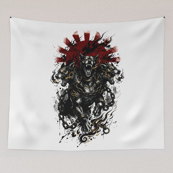 Item preview, Cerberus Japanese Tattoo designed and sold by Irezumiya.