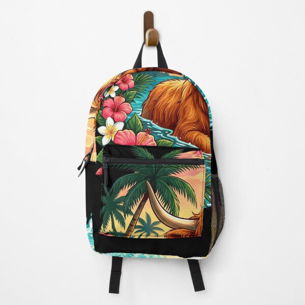 Item preview, Funny Highland Cow Tropical Beach Hawaii Summer Vacation designed and sold by Littermin.
