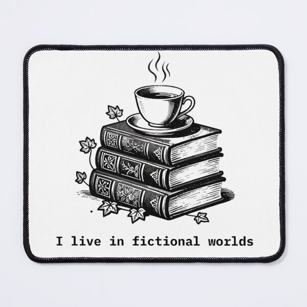 Item preview, Dark Academia Aesthetic Books I Live In Fictional Worlds designed and sold by Goldenhourtees.