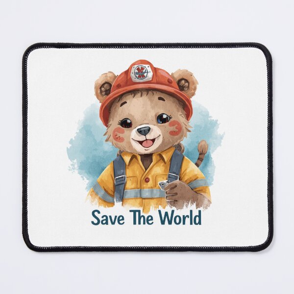 Item preview, Cute Rescue Bear Worker – Save The World Watercolor Illustration | Kawaii Animal Hero Design designed and sold by JessLamunn89.