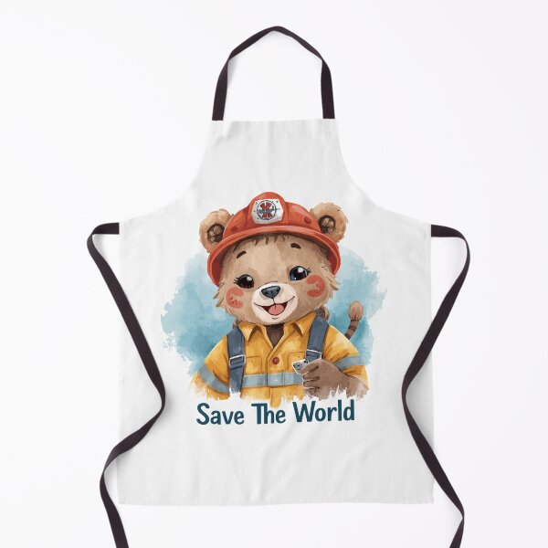Item preview, Cute Rescue Bear Worker – Save The World Watercolor Illustration | Kawaii Animal Hero Design designed and sold by JessLamunn89.