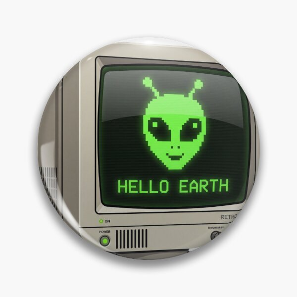 Item preview, Retro Pixel Computer Alien Graphic designed and sold by ryanguas.