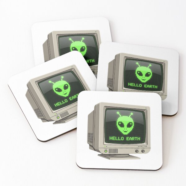 Item preview, Retro Pixel Computer Alien Graphic designed and sold by ryanguas.