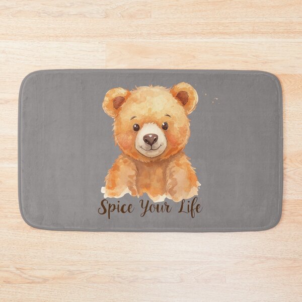 Item preview, Cute Watercolor Teddy Bear “Spice Your Life” – Cozy Aesthetic Animal Illustration designed and sold by JessLamunn89.