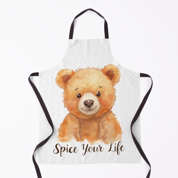 Item preview, Cute Watercolor Teddy Bear “Spice Your Life” – Cozy Aesthetic Animal Illustration designed and sold by JessLamunn89.