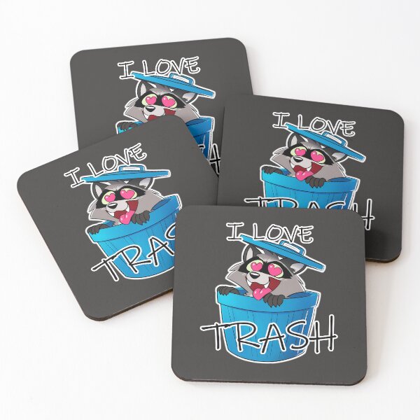 Item preview, I Love Trash - Cute Raccoon Silly and Funny Design designed and sold by Hungry-Fox.