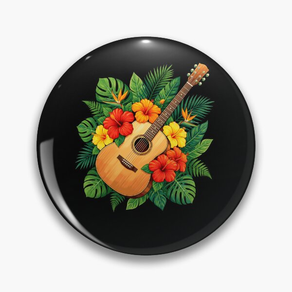 Item preview, Funny Ukulele Hibiscus Flowers Hawaii Tropical Beach Summer designed and sold by Littermin.