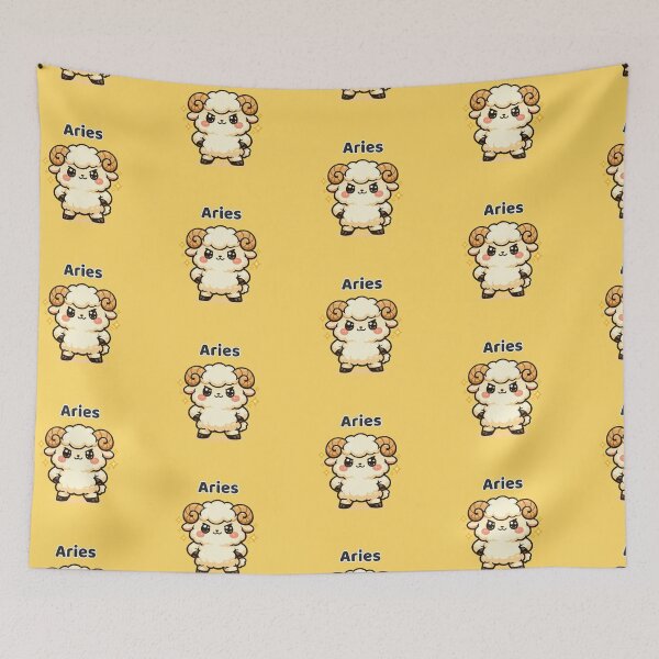 Item preview, Cute Aries Zodiac Ram Kawaii Astrology designed and sold by creativiteemom.