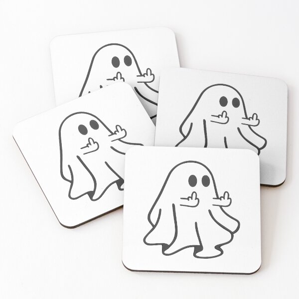 Item preview, Cute Ghost Middle Finger Funny Halloween Humor designed and sold by TrendingView.