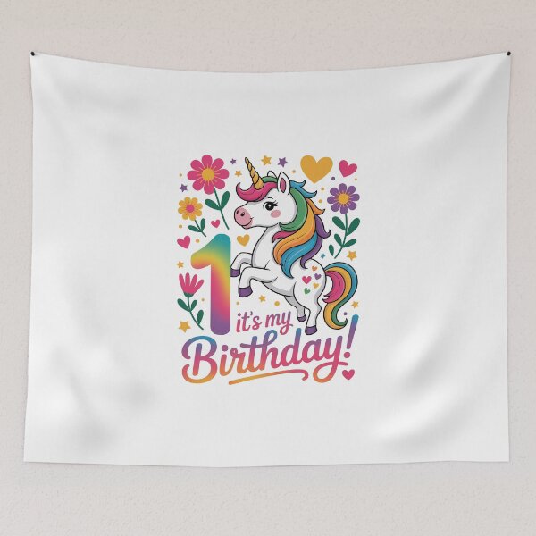 Item preview, 1 Birthday Unicorn designed and sold by jkrphoto.