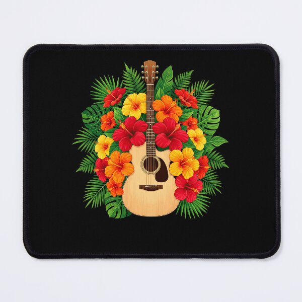 Item preview, Funny Ukulele Hibiscus Flowers Hawaii Tropical Beach Summer designed and sold by Littermin.