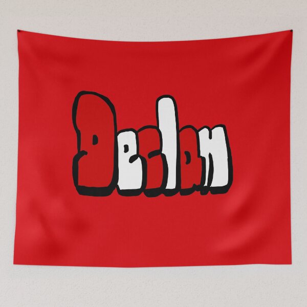 Item preview, Declan Name Art Cool Typography Blue Graffiti Bubble Letters designed and sold by Artonmytee.