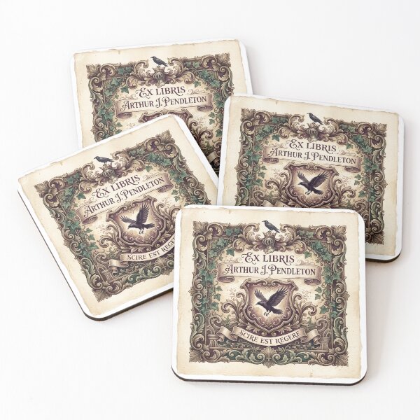Item preview, Antique Baroque Raven Library Bookplate designed and sold by ryanguas.