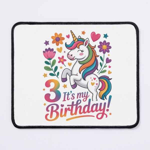 Item preview, 3 Birthday Unicorn designed and sold by jkrphoto.
