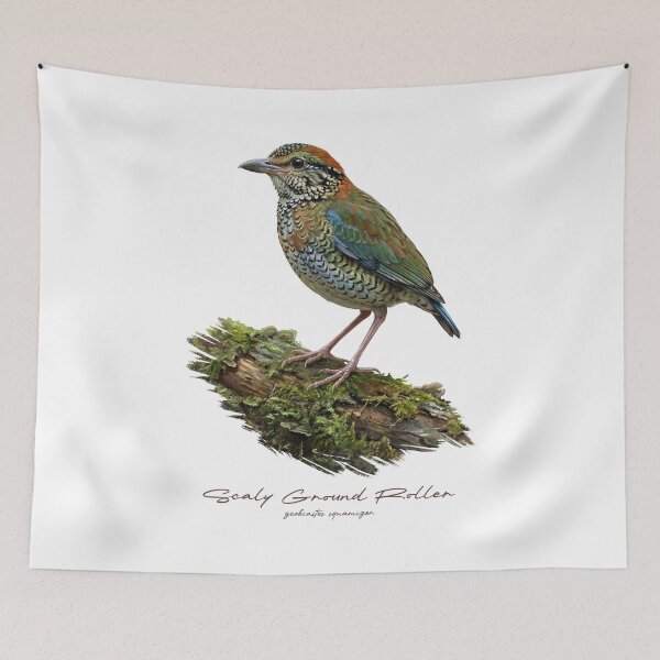 Item preview, Scaly Ground Roller on Mossy Log designed and sold by Takeda-art.