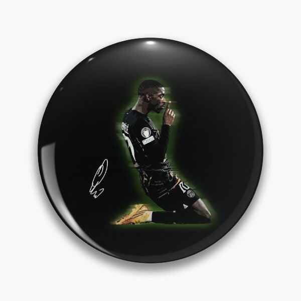 Item preview, Dembele celebrating on one knee illustration designed and sold by luytkaka.