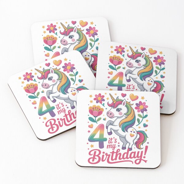 Item preview, 4 Birthday Unicorn designed and sold by jkrphoto.