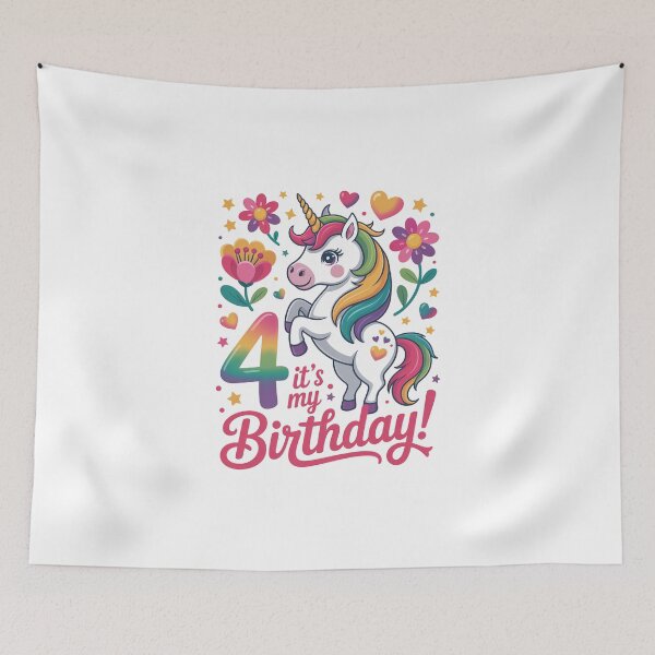 Item preview, 4 Birthday Unicorn designed and sold by jkrphoto.