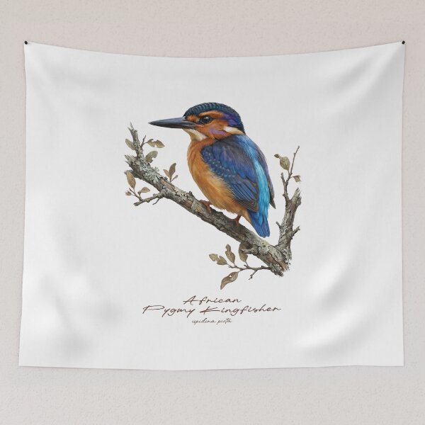 Item preview, African Pygmy Kingfisher on Rustic Tree designed and sold by Takeda-art.